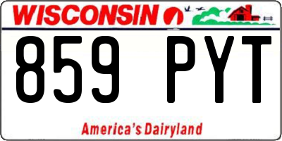 WI license plate 859PYT
