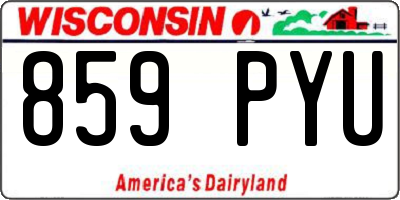 WI license plate 859PYU