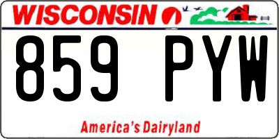 WI license plate 859PYW