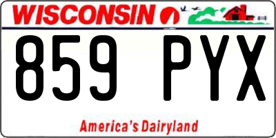 WI license plate 859PYX