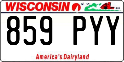 WI license plate 859PYY