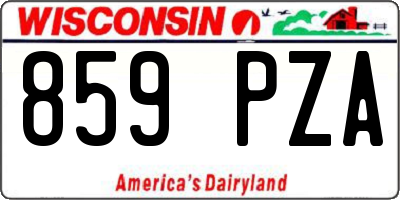 WI license plate 859PZA