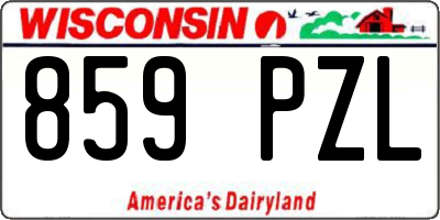 WI license plate 859PZL