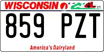 WI license plate 859PZT