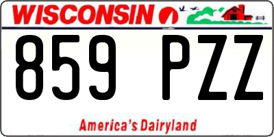 WI license plate 859PZZ