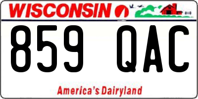 WI license plate 859QAC