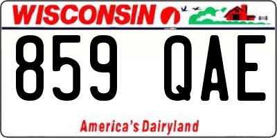 WI license plate 859QAE