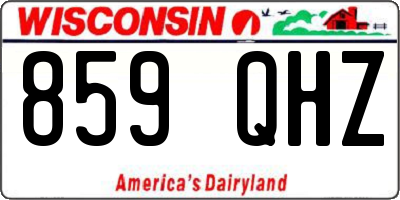 WI license plate 859QHZ