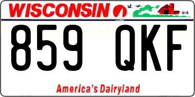 WI license plate 859QKF