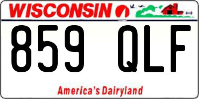 WI license plate 859QLF