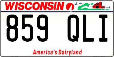 WI license plate 859QLI