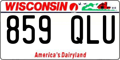 WI license plate 859QLU