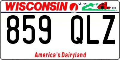 WI license plate 859QLZ