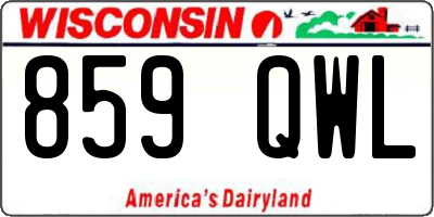 WI license plate 859QWL