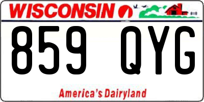 WI license plate 859QYG