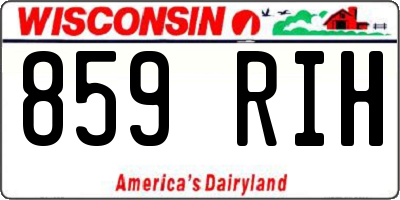 WI license plate 859RIH