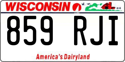 WI license plate 859RJI