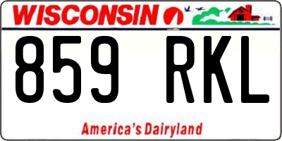 WI license plate 859RKL