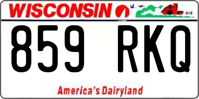 WI license plate 859RKQ