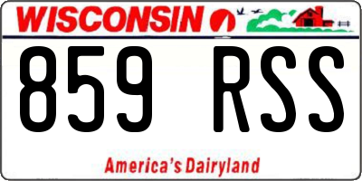 WI license plate 859RSS