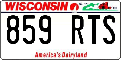 WI license plate 859RTS