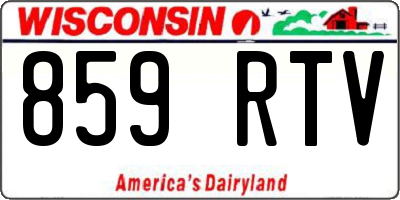 WI license plate 859RTV