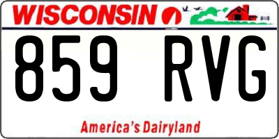 WI license plate 859RVG