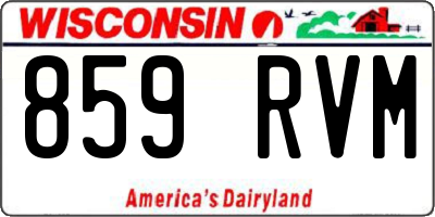 WI license plate 859RVM