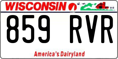 WI license plate 859RVR