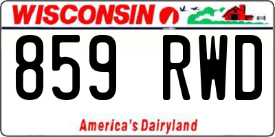 WI license plate 859RWD