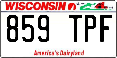 WI license plate 859TPF