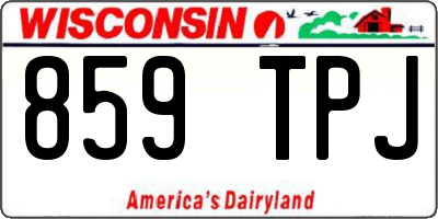 WI license plate 859TPJ