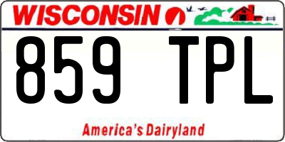 WI license plate 859TPL
