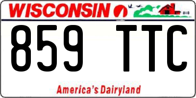 WI license plate 859TTC
