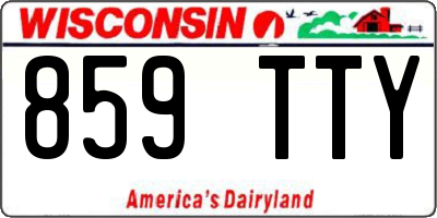 WI license plate 859TTY