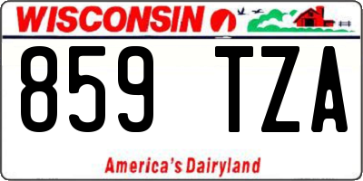 WI license plate 859TZA