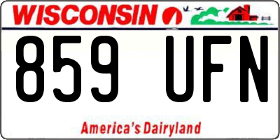 WI license plate 859UFN