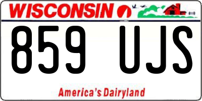 WI license plate 859UJS