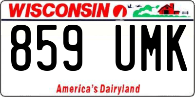 WI license plate 859UMK