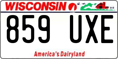 WI license plate 859UXE