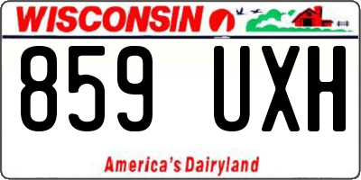 WI license plate 859UXH