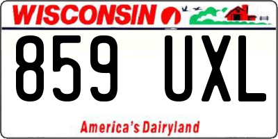 WI license plate 859UXL