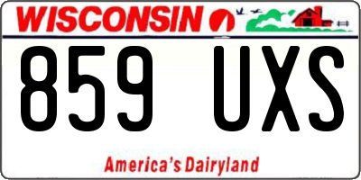 WI license plate 859UXS