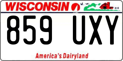 WI license plate 859UXY