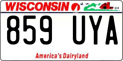 WI license plate 859UYA