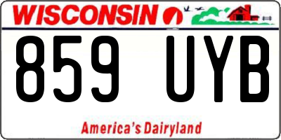 WI license plate 859UYB