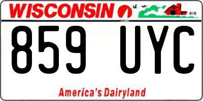 WI license plate 859UYC