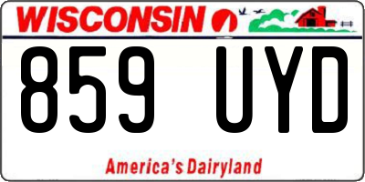 WI license plate 859UYD