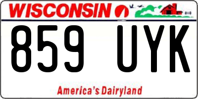WI license plate 859UYK