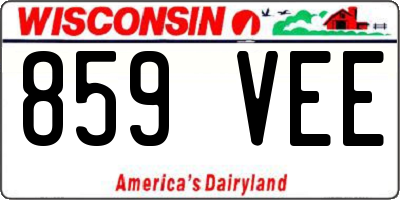 WI license plate 859VEE